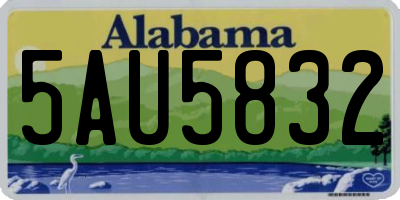 AL license plate 5AU5832