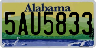 AL license plate 5AU5833