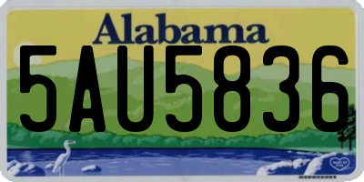 AL license plate 5AU5836