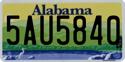 AL license plate 5AU5840