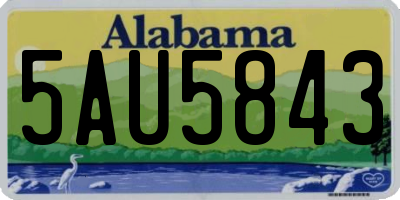 AL license plate 5AU5843