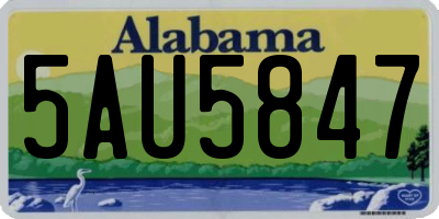 AL license plate 5AU5847