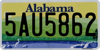 AL license plate 5AU5862