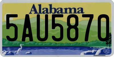 AL license plate 5AU5870