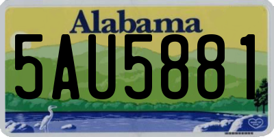 AL license plate 5AU5881