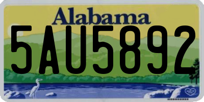 AL license plate 5AU5892