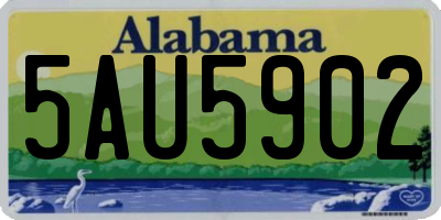 AL license plate 5AU5902