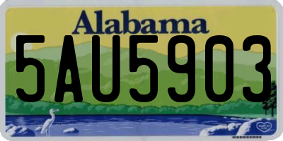 AL license plate 5AU5903
