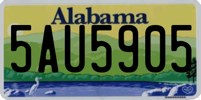 AL license plate 5AU5905