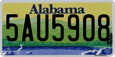 AL license plate 5AU5908