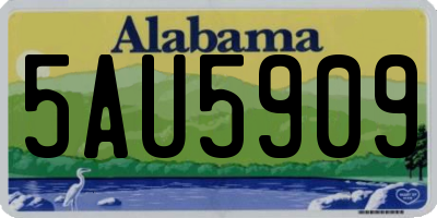 AL license plate 5AU5909