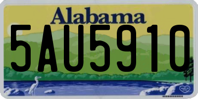 AL license plate 5AU5910