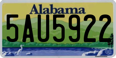 AL license plate 5AU5922