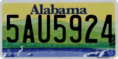 AL license plate 5AU5924