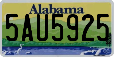AL license plate 5AU5925