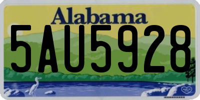 AL license plate 5AU5928