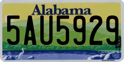 AL license plate 5AU5929