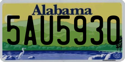 AL license plate 5AU5930