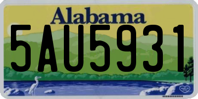 AL license plate 5AU5931