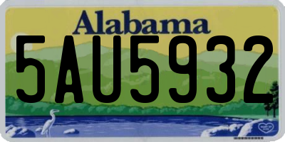 AL license plate 5AU5932