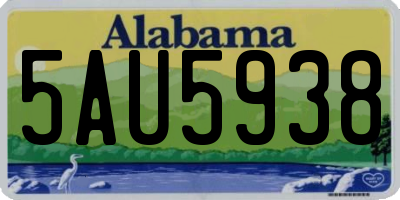 AL license plate 5AU5938