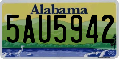 AL license plate 5AU5942