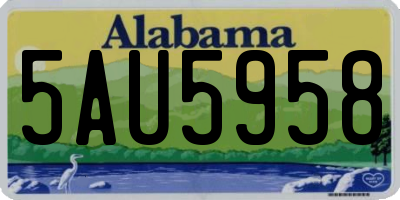 AL license plate 5AU5958