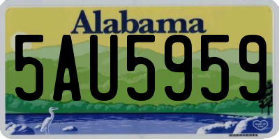 AL license plate 5AU5959