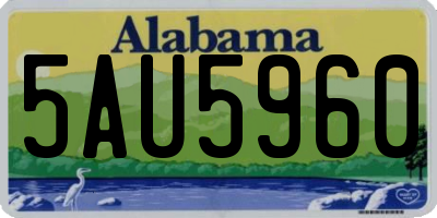 AL license plate 5AU5960