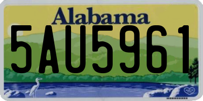 AL license plate 5AU5961