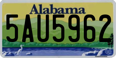 AL license plate 5AU5962