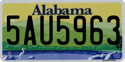 AL license plate 5AU5963