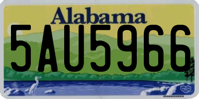 AL license plate 5AU5966