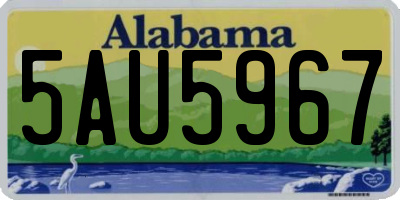 AL license plate 5AU5967