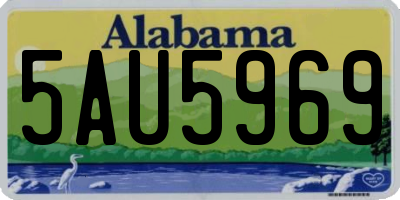 AL license plate 5AU5969