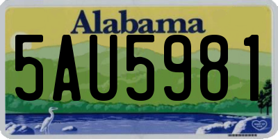 AL license plate 5AU5981