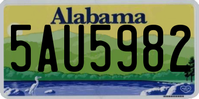 AL license plate 5AU5982