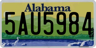 AL license plate 5AU5984