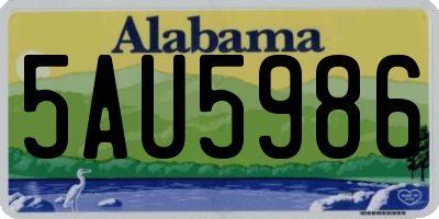 AL license plate 5AU5986