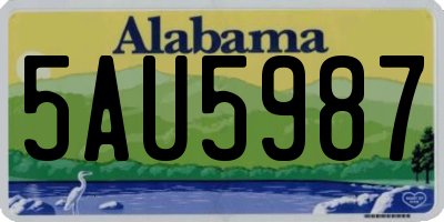 AL license plate 5AU5987