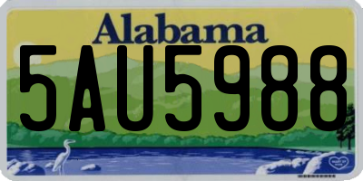 AL license plate 5AU5988