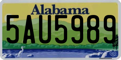 AL license plate 5AU5989