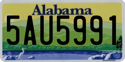 AL license plate 5AU5991