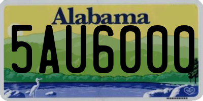 AL license plate 5AU6000