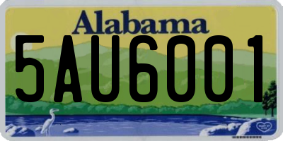 AL license plate 5AU6001