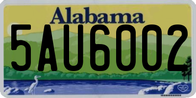 AL license plate 5AU6002
