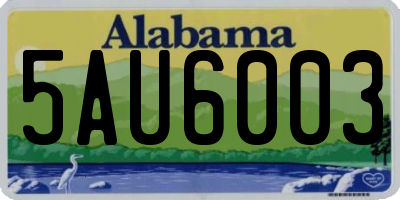 AL license plate 5AU6003