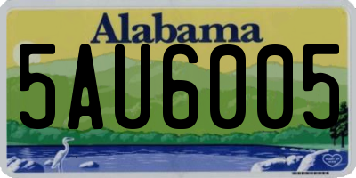 AL license plate 5AU6005