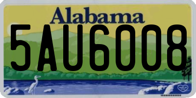 AL license plate 5AU6008