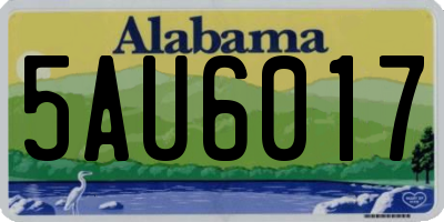 AL license plate 5AU6017